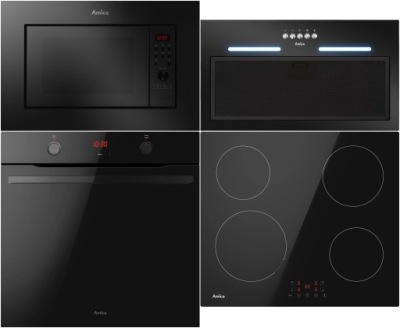 Zestaw AGD do zabudowy 4 elementy AMICA Czarny