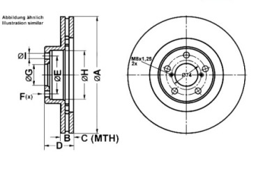 Ate тормозные диски тормозные 2szt subaru brz 2.0 фото №1