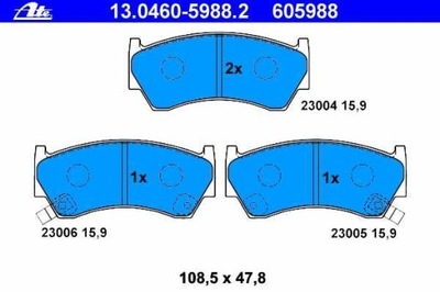 ZAPATAS DE FRENADO PARTE DELANTERA NISSAN ALMERA N15 95-00  