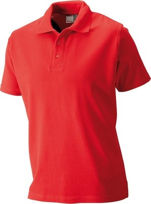 Koszulka polo męski bawełniany tshirt XXL czerwony
