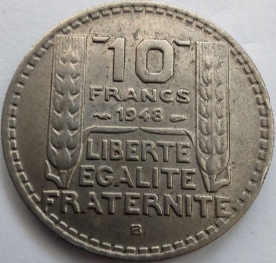 1815r - Francja 10 franków, 1948
