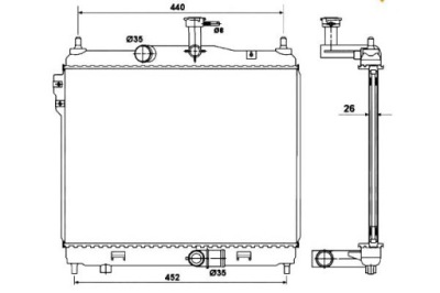 Nrf радіатор wody hyundai getz 1.5 crdi tb фото №1