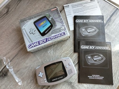 Konsola Game Boy Advance !!! BOX !!! Srebrna Limitowana Edycja !