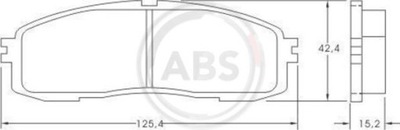 ZAPATAS DE FRENADO TOYOTA CROWN 2.8 79-85 PARTE TRASERA  