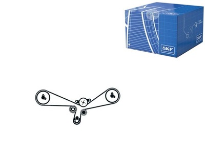 Skf грм kpl. ремінь + ролик audi a4, a6, a8, фото №1