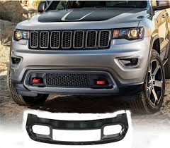 Jeep grand cherokee wk2 2017- 2020 решётка решётка радиатора решётка  черная бампер перед фото №1