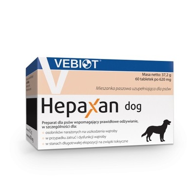 VEBIOT HEPAXAN DOG 60 TABLETEK DLA PSA WĄTROBA