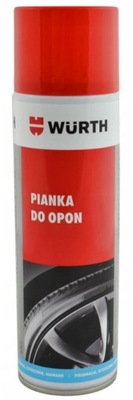 WURTH PIANKA PIANA DO CZYSZCZENIA I KONSERWACJI OPON GUMY SPRAY 500ML