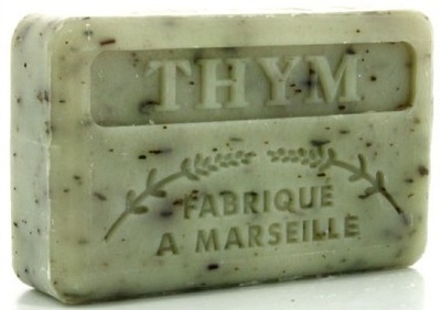Delikatne Francuskie mydło Marsylskie THYM TYMIANKOWE ZŁUSZCZAJĄCE 125 g