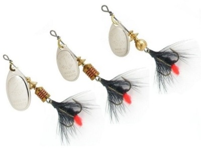 3 x MEPPS AGLIA MOUCHE BLACK FLY SILVER Nr. 0/1/2