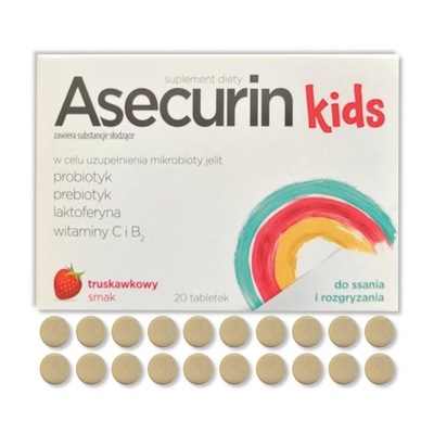 Asecurin Kids probiotyk 20 tabletek do ssania