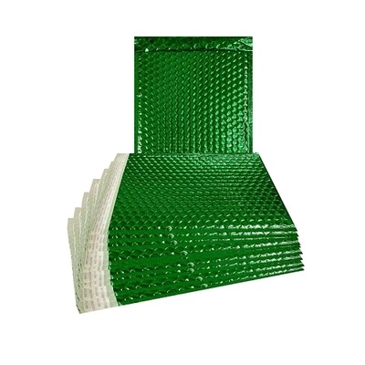 Koperty bąbelkowe metaliczne zielone D14