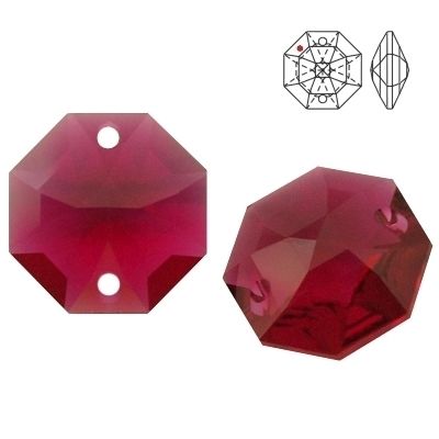 8116 MM 14 Swarovski STRASS Octagon BORDEAUX