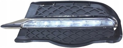 ŽIBINTAS LED CHROM GROTELĖS BUFERIO KAIRĖ DRL : MERCEDES C W204 2008-2010 