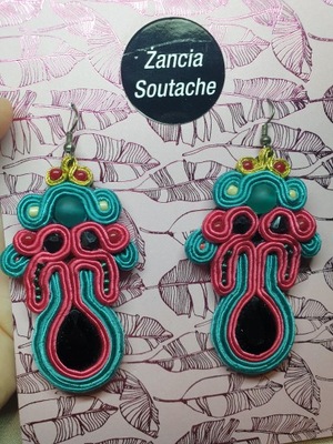 Kolczyki SUTASZ soutache rękodzieło handmade