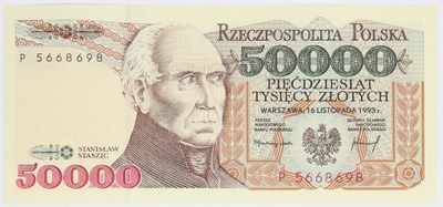 Banknot 50 000 zł 1993 rok - Seria P
