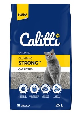 Calitti Strong Unscented żwirek bentonitowy 25L