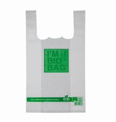 Bio Reklamówki 28x48 biodegradowalne "ziemniaczane"