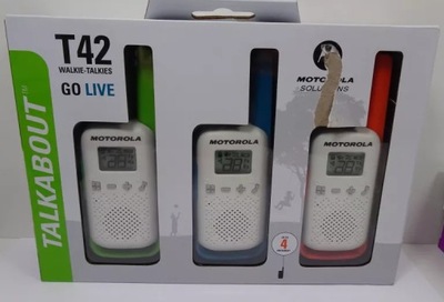 MOTOROLA KRÓTKOFALÓWKI TLKR T42 TRÓJPAK 4 KM 3SZT