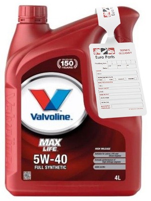 VALVOLINE MAX LIFE 5W40 4L