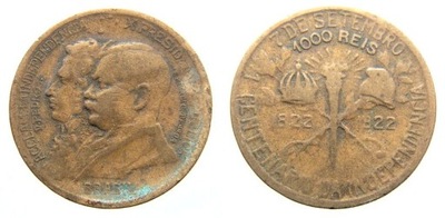 B199. BRAZYLIA, 1000 REIS, 1922