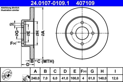 ДИСК ТОРМОЗНОЙ ЗАД NISSAN MICRA II 1.0-1.5D