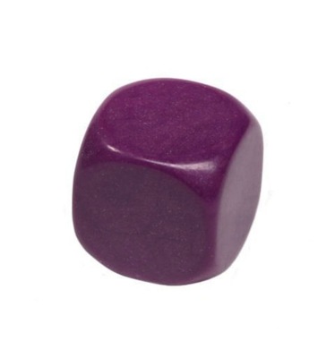 Kość Kostka K6 16mm Blank Purple bez symboli
