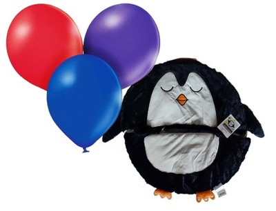Śpiworek dla dzieci 2w1 poduszka PINGWIN prezent na urodziny DZIEŃ DZIECKA