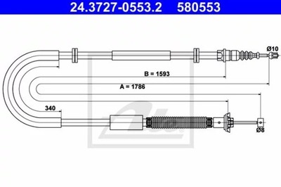 ATE 24.3727-0553.2 CIĘGŁO, ТОРМОЗ СТОЯНОЧНИЙ