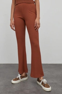 EDITED SPODNIE DAMSKIE BRĄZOWE CASUAL 36 1YDG