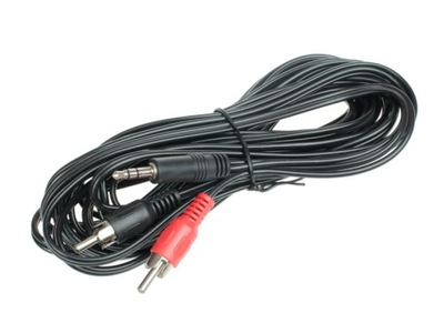 Kabel JACK 3,5 - 2xRCA AUX (10m)