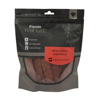 FITMIN DOG TREAT beef chips 400g