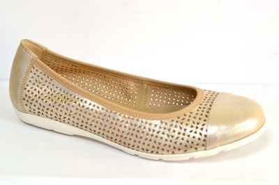 CAPRICE 22151-42 BALERINY AŻUR TAUPE METALLIC R.38