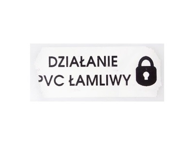 PLOMBY ŁAMLIWE STICKER PVC ŁAMLIWY 50x20 250 szt.