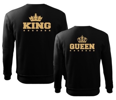 BLUZA BLUZY dla par zakochanych KING QUEEN XL