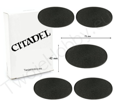 Citadel 75x42mm Oval Bases , Podstawki Citadel