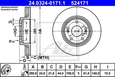 ДИСК ТОРМОЗНОЙ POWERDISC 24.0324-0171.1