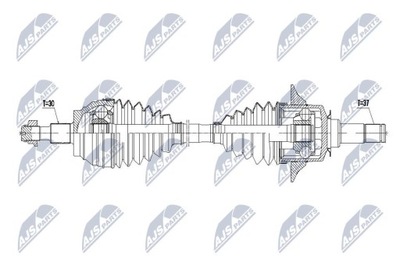 SEMI-EJE DE ACCIONAMIENTO MERCEDES GL450/GL550 W166 4.7.5.5 2  