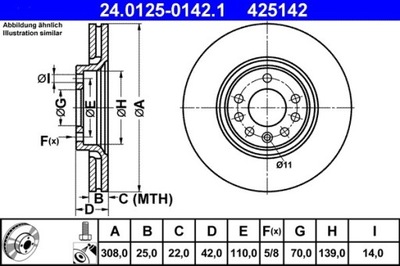 2X DISKU STABDŽIŲ OPEL PRIEK. ZAFIRA 24.0125-0142.1 