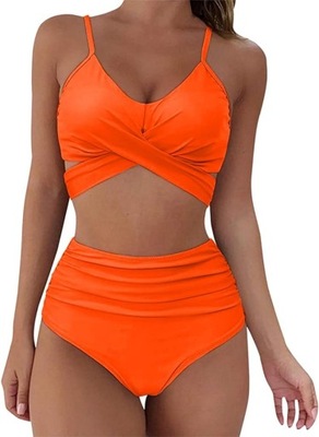 Dwuczęściowy strój kąpielowy pomarańczowy S 36