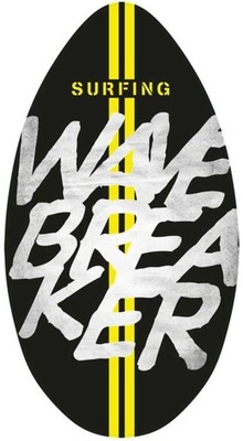 DESKA DO PŁYWANIA SURFOWANIA WAVEBREAKER SKIMBOARD 94 CM DREWNIANA