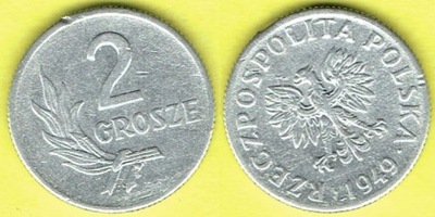 POLSKA 2 grosze 1949 r.