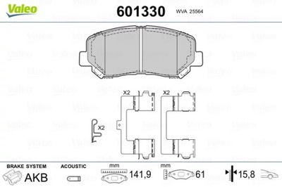 VALEO 601330 ZAPATAS DE FRENADO  