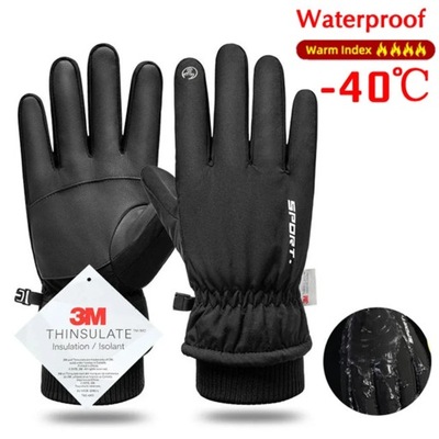 Men Winter Waterproof Cycling Gloves Outdoor Sport