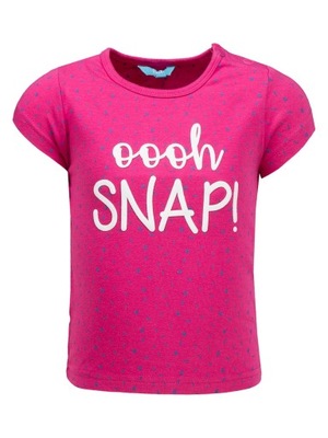 T-shirt dziewczęcy, różowy, Oh snap!, Lief, r. 68