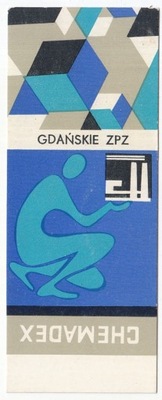 REKLAMA ZAPAŁKI ZPZ GDAŃSK CHEMADEX PRL