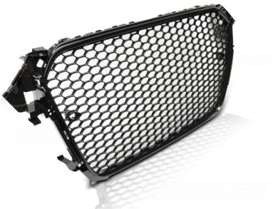 Решётка радиатора audi a4 b8 rs-style 11-15r black блеск pdc фото №1