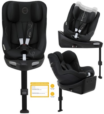 FOTELIK CYBEX SIRONA Gi I-SIZE OBROTOWY MOON BLACK