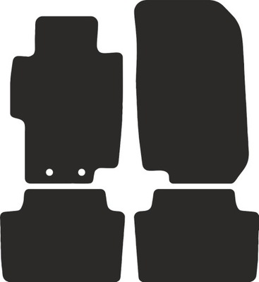 dywaniki welurowe BASIC czarne: Honda Accord VII sedan, kombi, tourer, Type