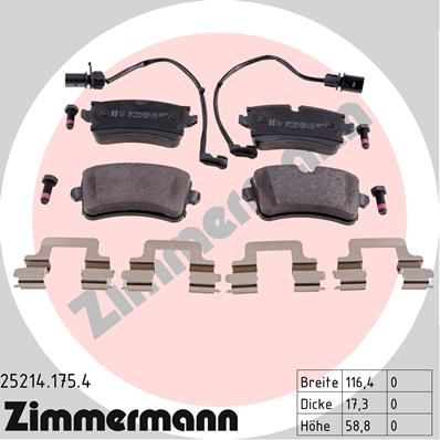 ZAPATAS HAM PARTE TRASERA ZIMMERMANN AUDI A7 2.8 FSI  